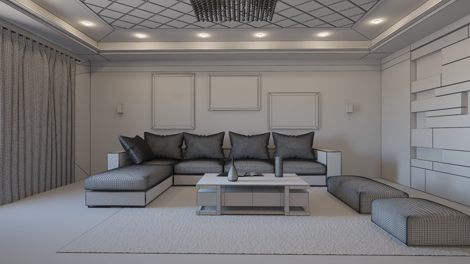Modern Living Room Interior 3D Model - TurboSquid 1460741