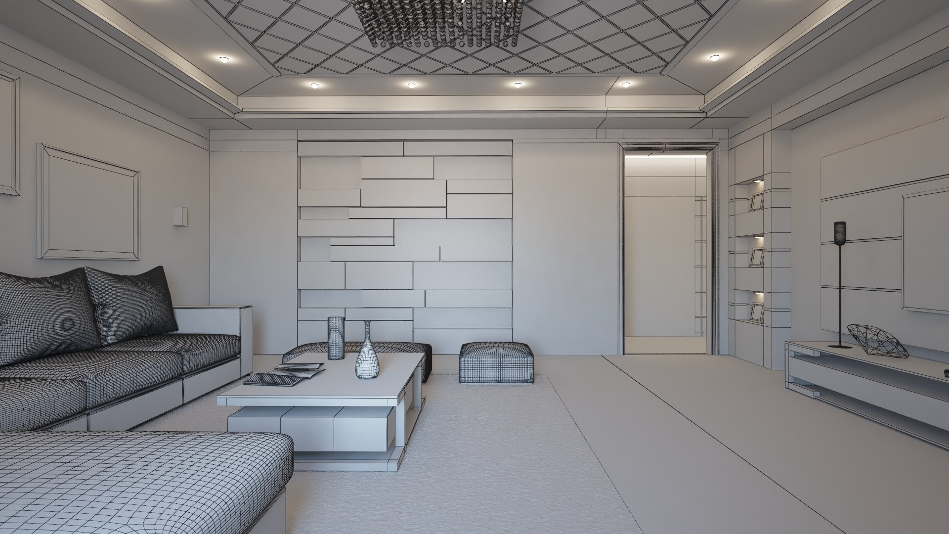 Modern Living Room Interior 3D Model - TurboSquid 1460741
