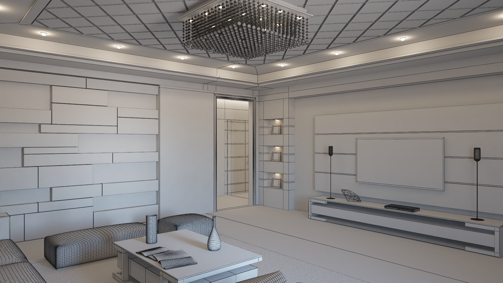 Modern Living Room Interior 3D Model - TurboSquid 1460741