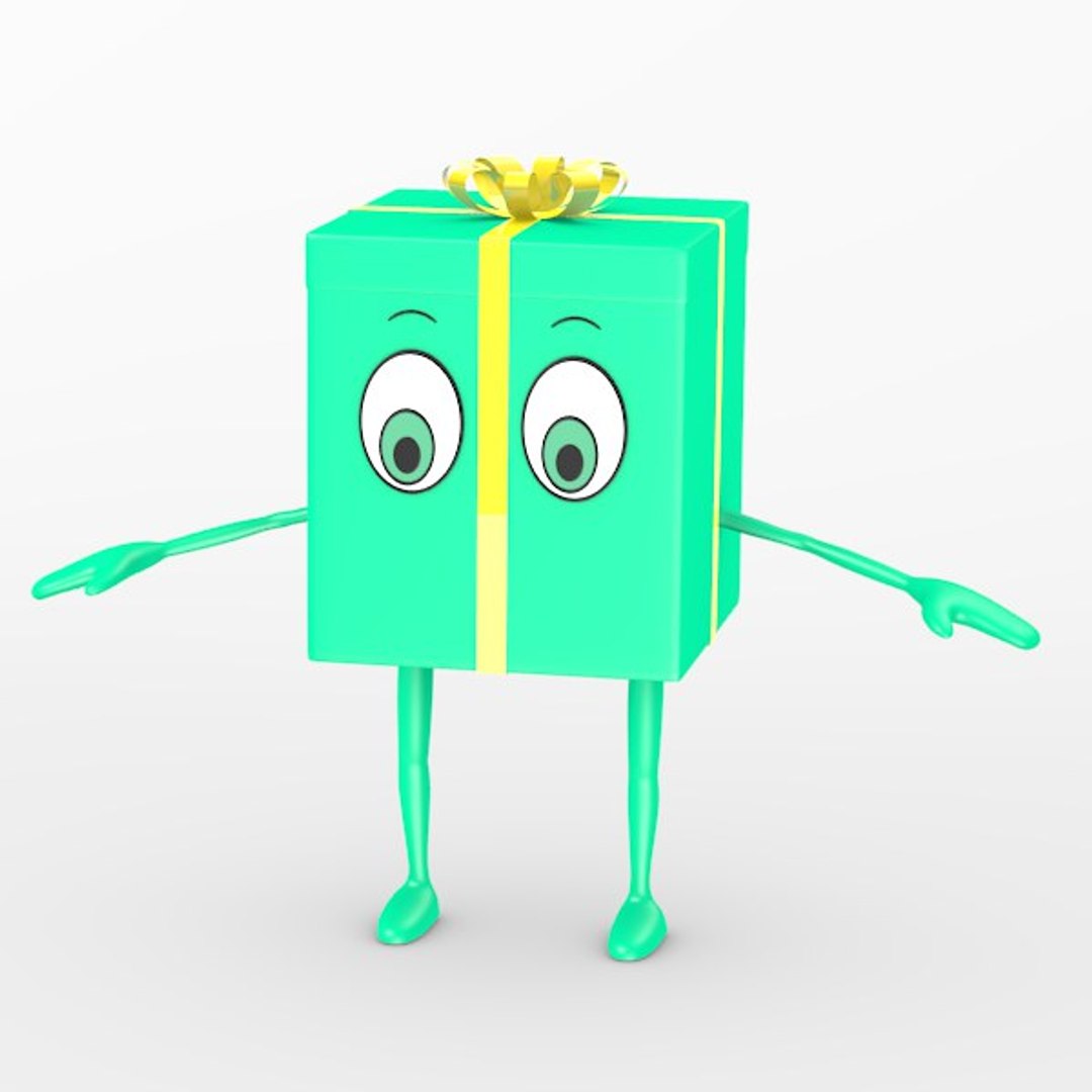 3d model of gift characters
