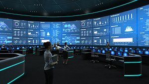 3D Control Room, Monitoring room, command center