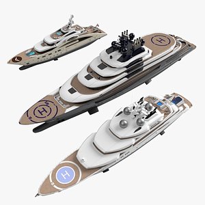 3D Lurssen Summer 2023 Superyacht Collection