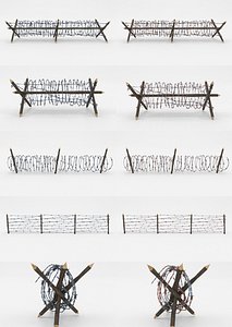 3D barbed wire obstacles