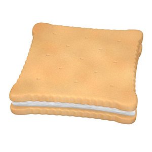 3d model biscuit filled