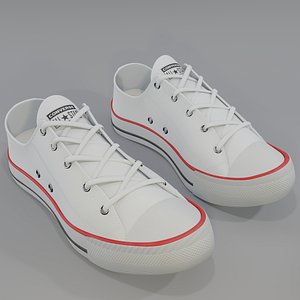 Conver All Stars Low White 3D model
