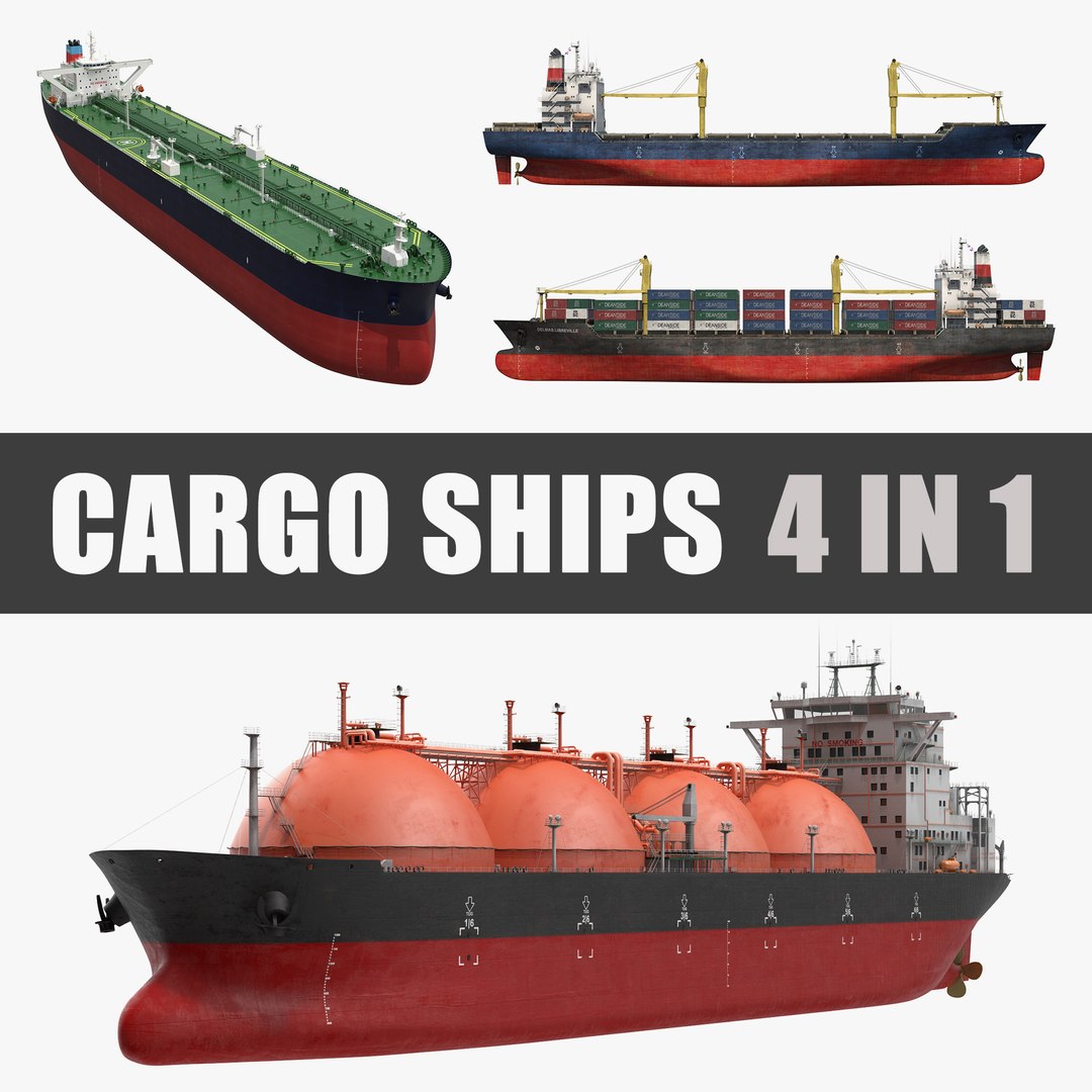 Cargo Ships 3D Models Collection 2 3D model preview
