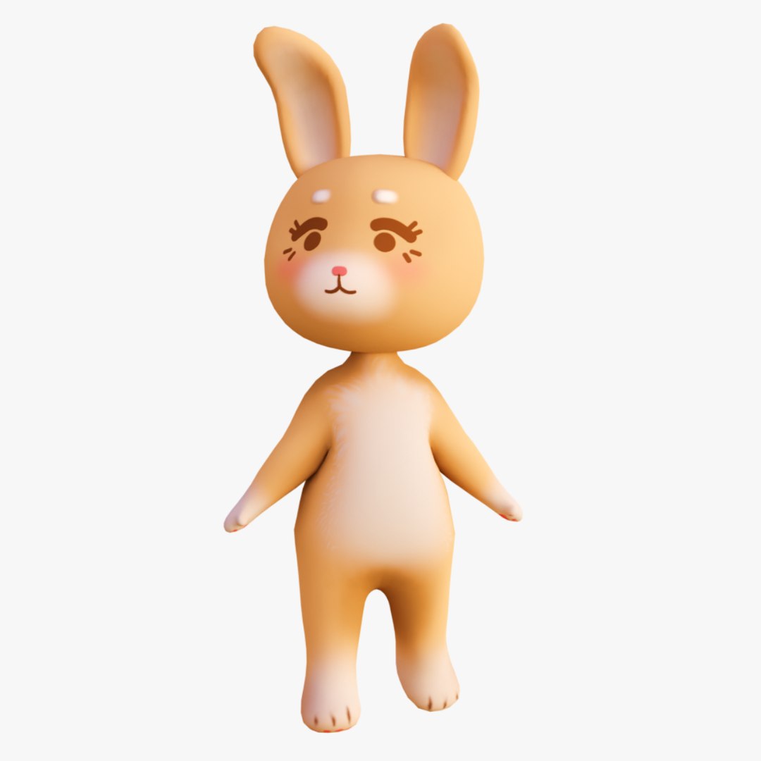 Cartoon-style Bunny Model 3d Model - Turbosquid 2066516