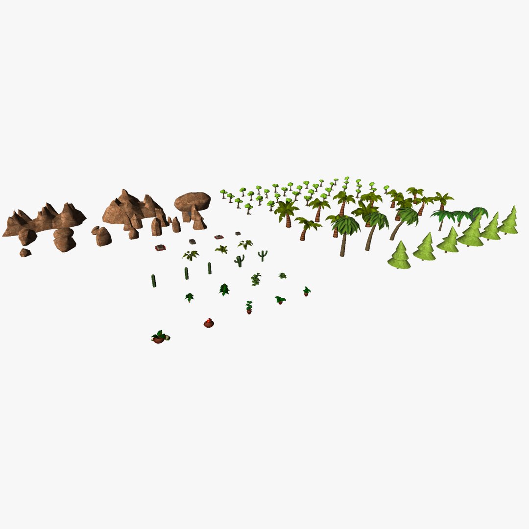 3D Cartoon Nature Props - TurboSquid 1626776