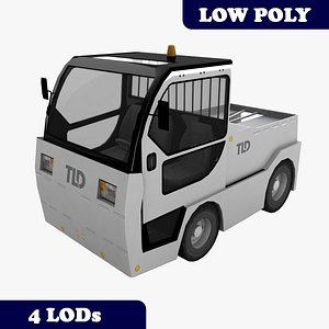 tld jet-16 baggage tractor 3d model