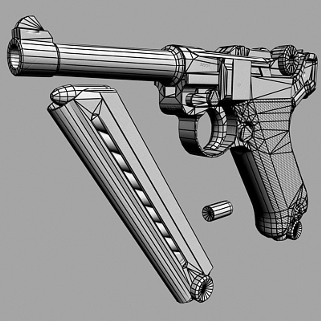 Luger P08 3d Model 6074