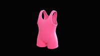 Pink Sleeveless Unitard