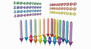 3d model birthday candles
