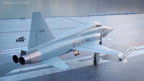 modelo 3d Avión interceptor militar de la USAF preparado para Maya ...