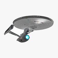 USS Enterprise 80s Movie Era - includes Battle Damage