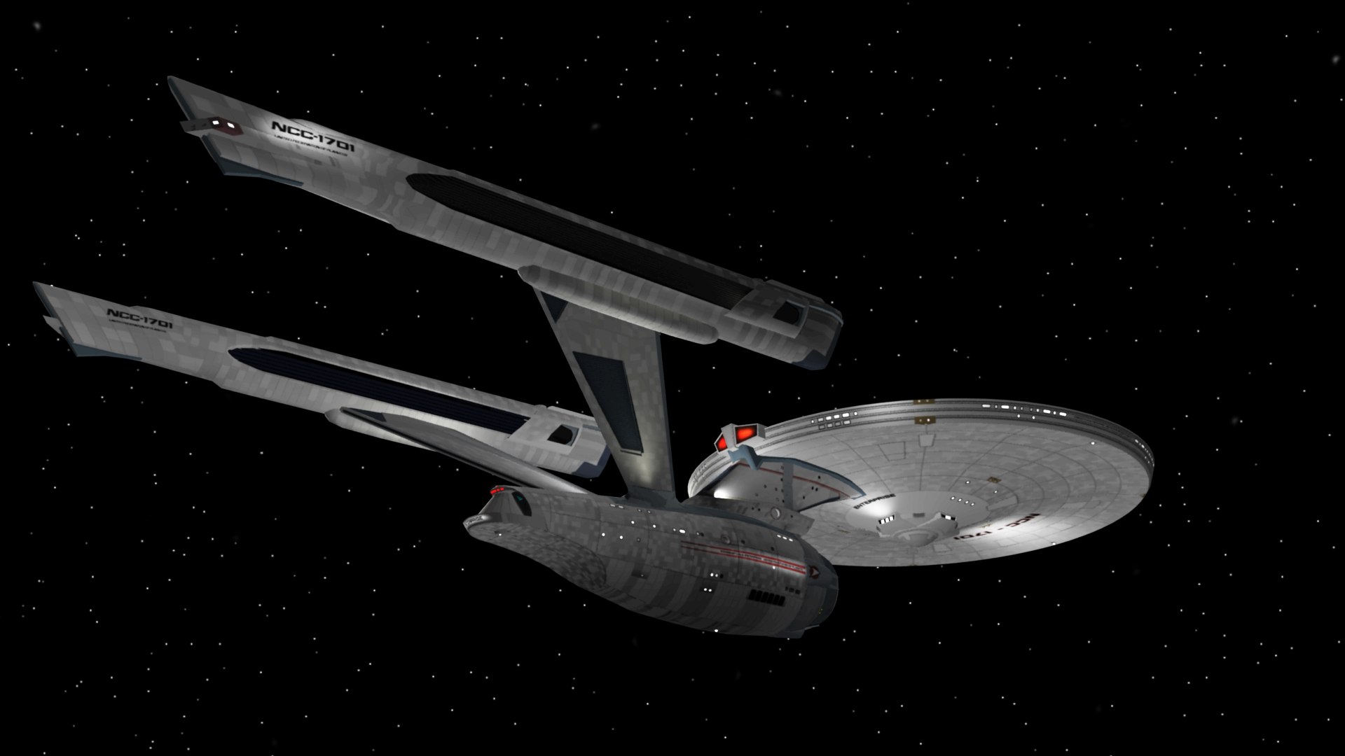 3D USS Enterprise 80s movie era - includes battle damage - TurboSquid ...