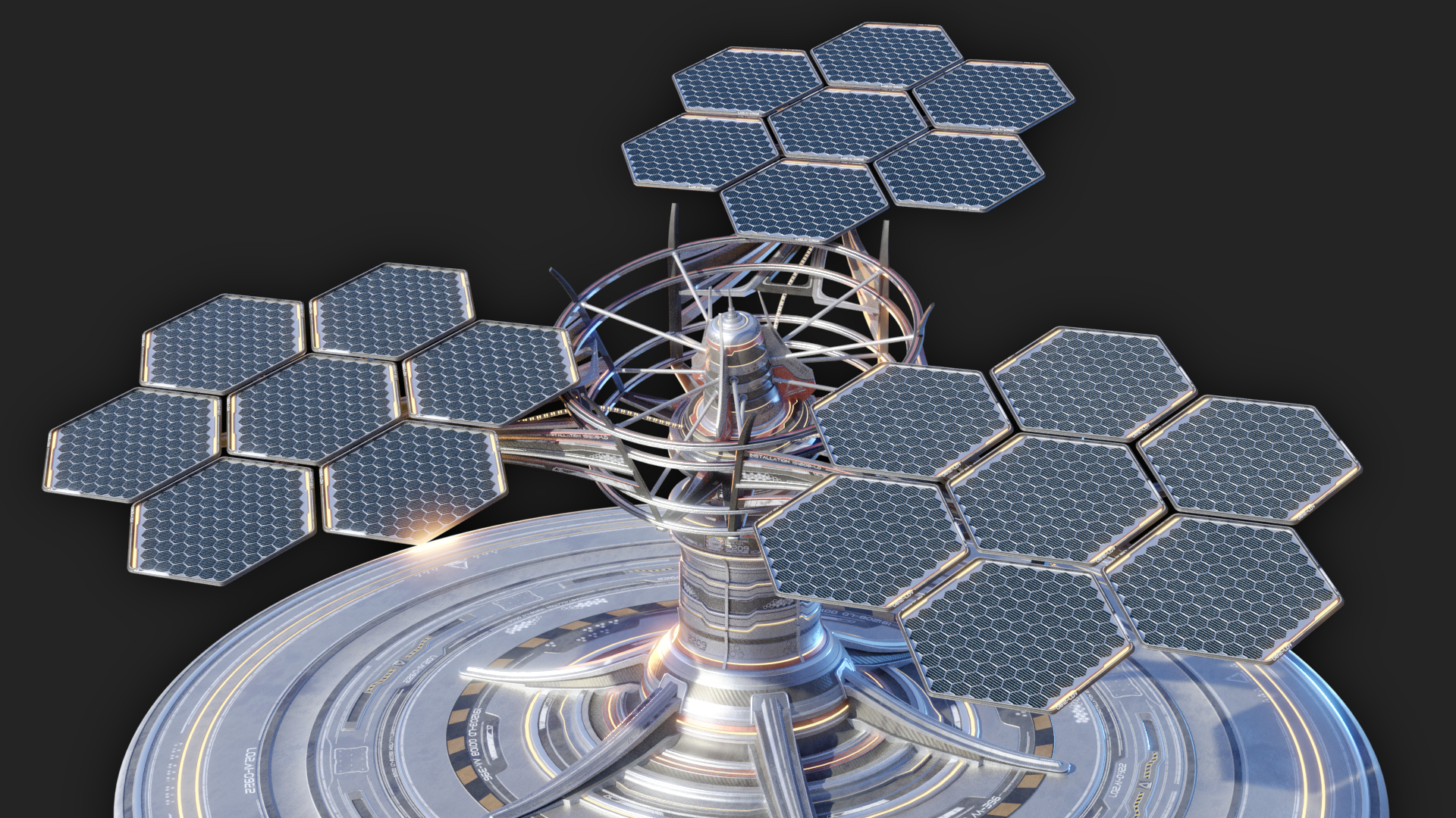 3D solar array model - TurboSquid 1645554