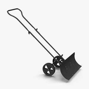 c4d wheeled snow pusher