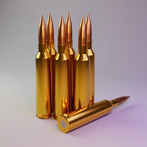 model of several bullets for ak 47