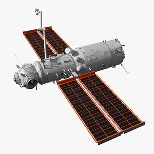 Tiangong Tianhe Main Module with Solar Panels Rigged