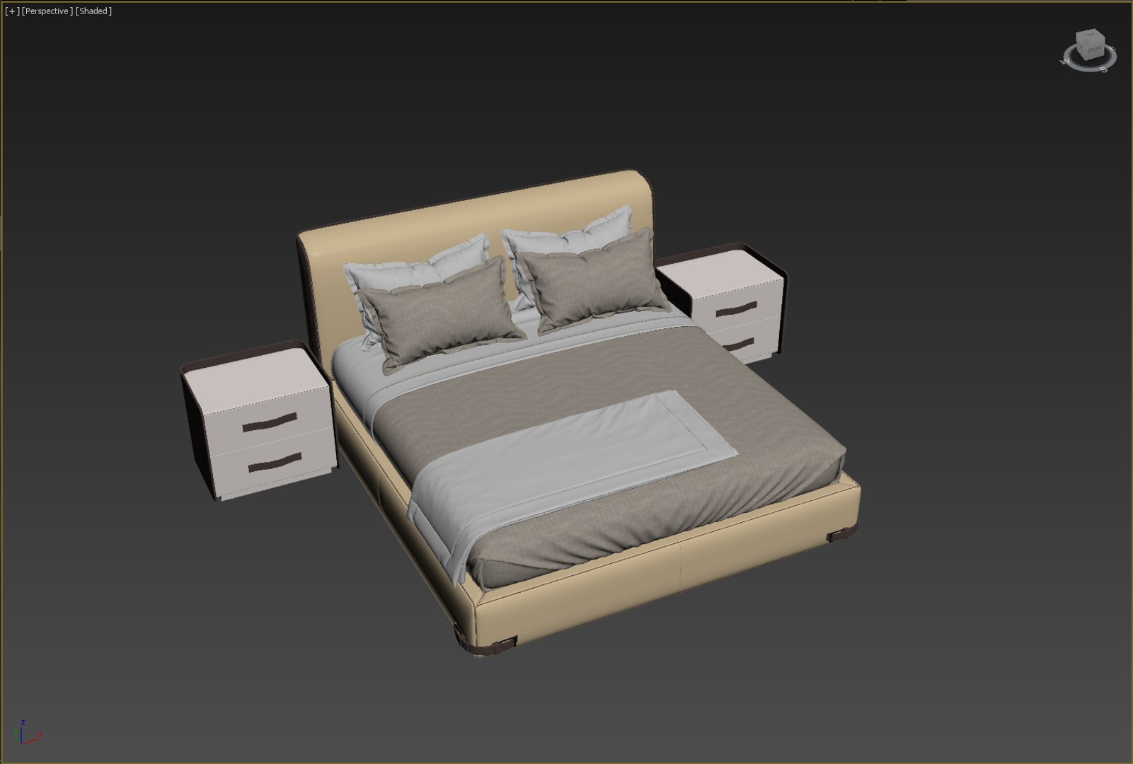 3D Fendi Casa Soho Bed Model TurboSquid 1828944