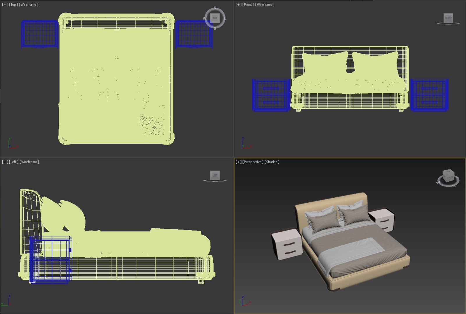 3D Fendi Casa Soho Bed Model TurboSquid 1828944