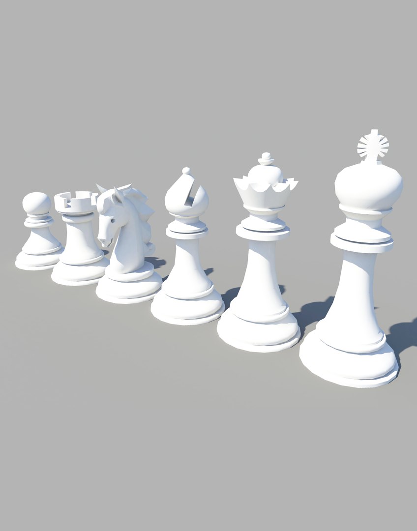 3d Model Standard Set Chess Figures