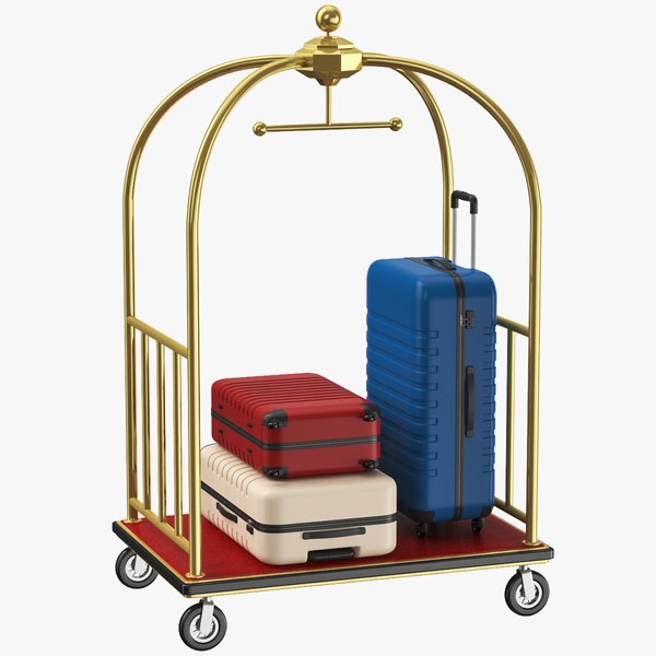 3D Baggage Hotel Cart model