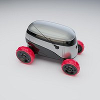 Autonomous delivery drone concept vray scene