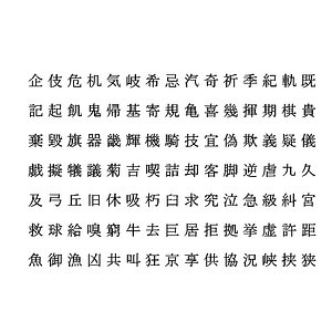 chinese ms pmincho font 3D model