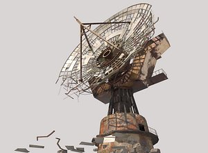 3D abandoned satelite dish