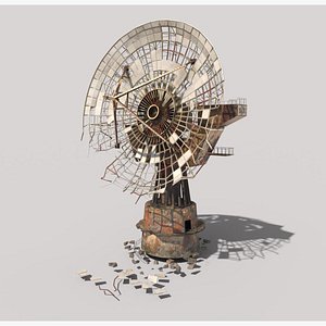 3D abandoned satelite dish