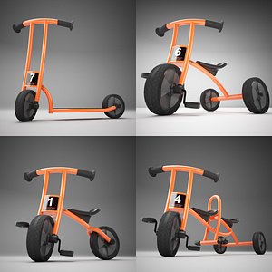 3d model of winther circleline bicycle scooter