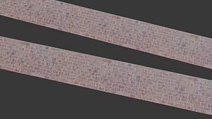 Red Brick Footpath Scan 3D model