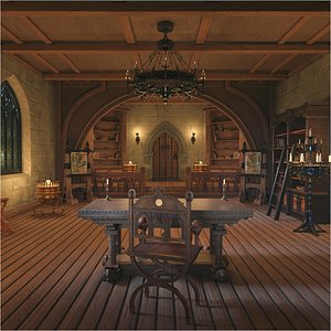 medieval interior 3D