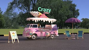 3D Ice Cream Truck model