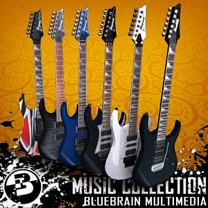 3d electric guitars model