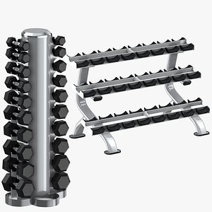 3D dumbell racks