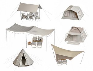 3D Outdoor Camping Tent model