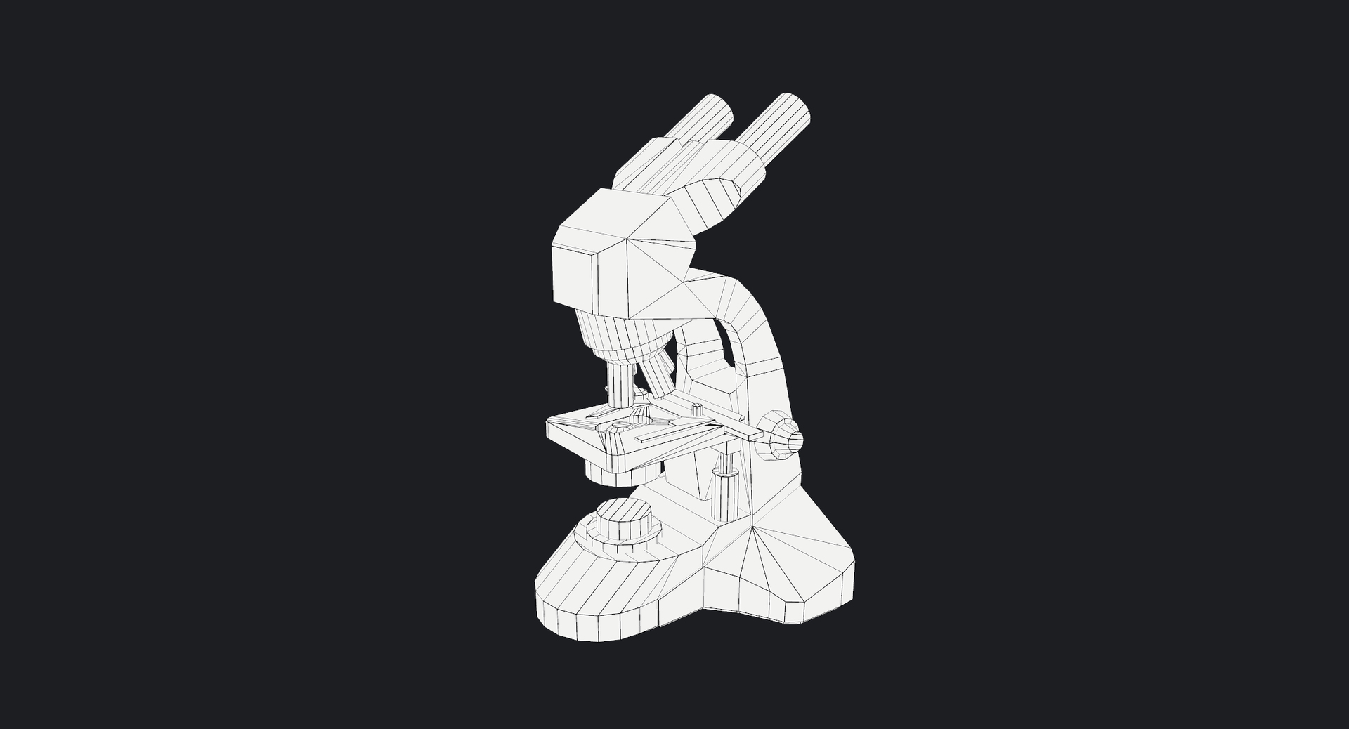 3d Model Microscope Asset Polys