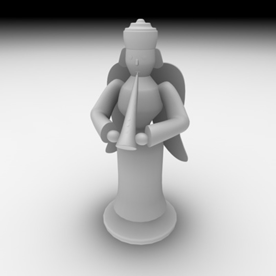 3d Model Christmas Angel Set