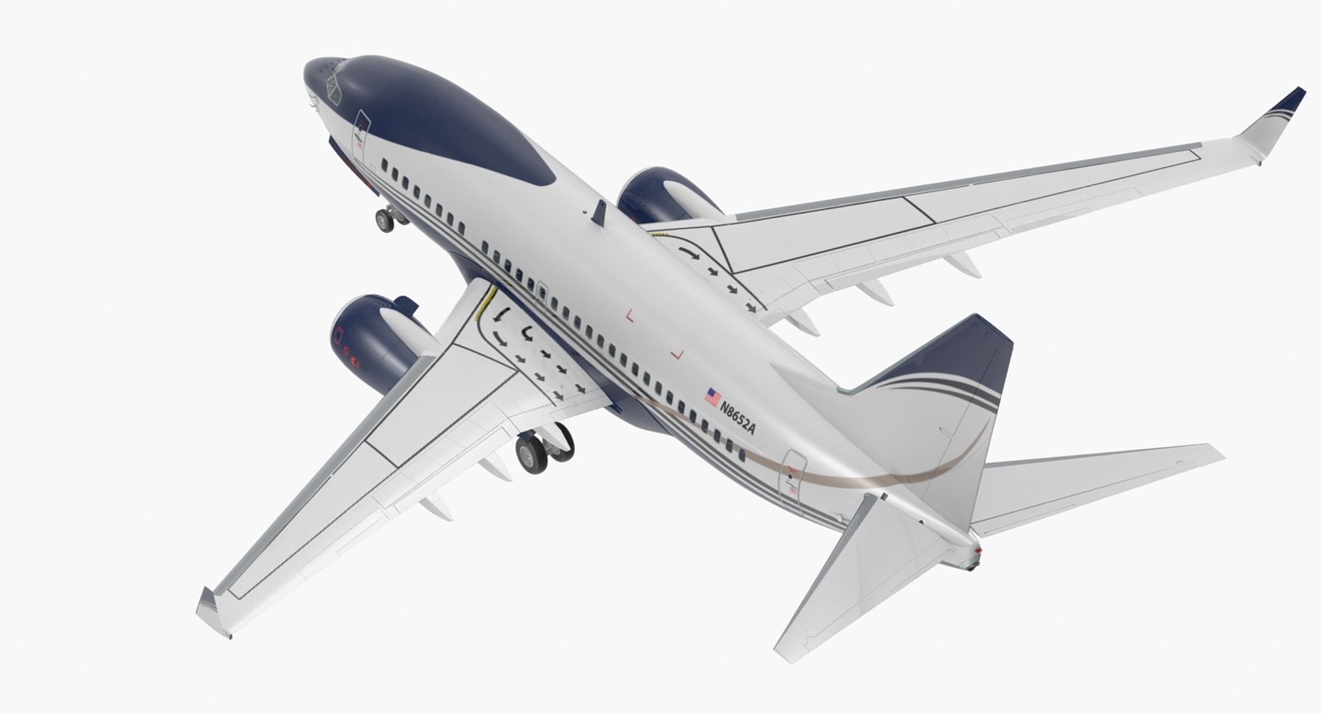 Boeing 737-600 Generic 3D Model 3D model preview