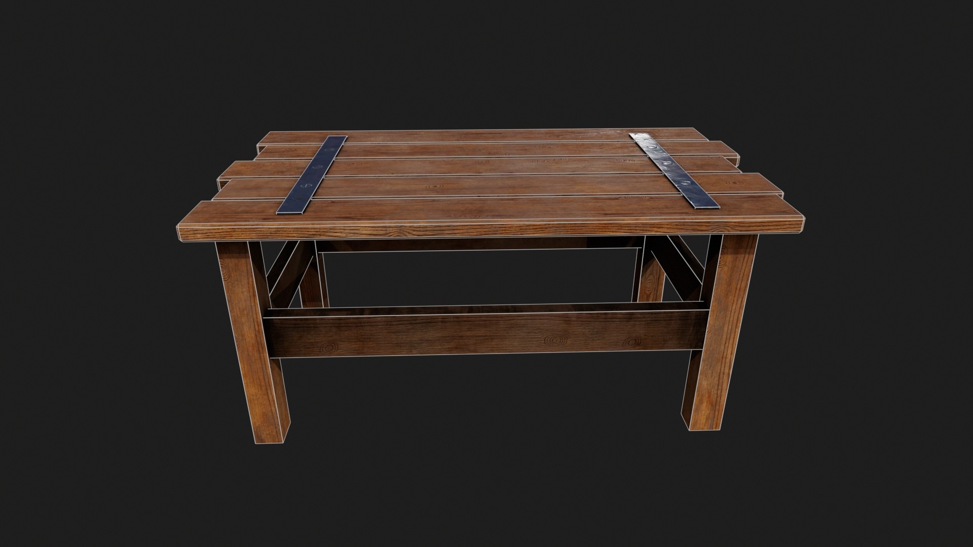 3D Realistic Wooden Table - TurboSquid 2429062