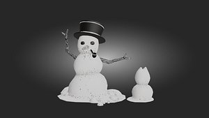 Snow Man 3D Model