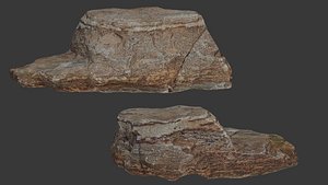 Layered Rock Formation 3D model