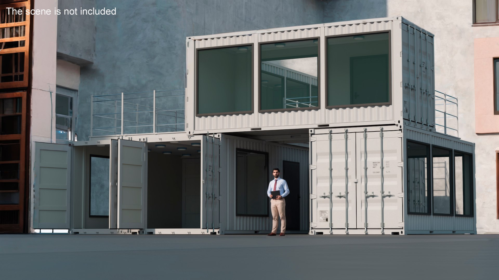 3D Modern Container Office White - TurboSquid 2278927