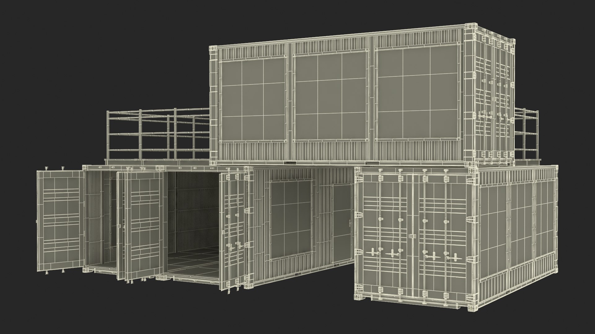 3D Modern Container Office White - TurboSquid 2278927