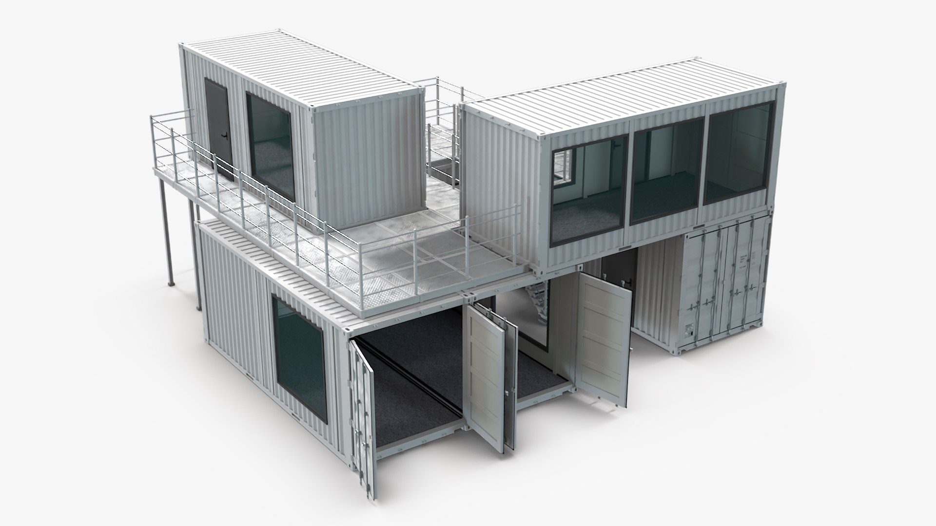 3D Modern Container Office White - TurboSquid 2278927