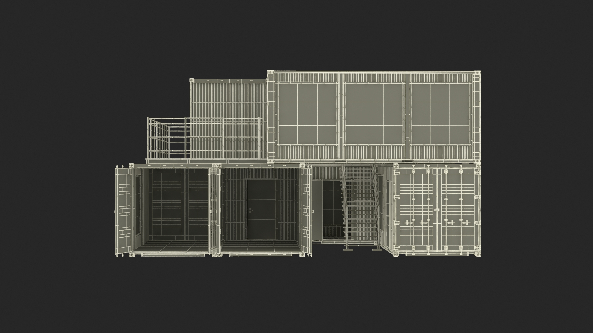 3D Modern Container Office White - TurboSquid 2278927