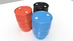 3D model industrial 1 barrels