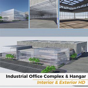 Industrial Office Complex and Hangar Building - Interior and Exterior HD